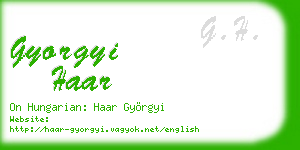 gyorgyi haar business card